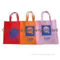 Silk screen Non Woven Shopping Bag for Supermarket , Pink /